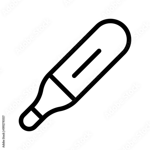 Digital thermometer icon modern temperature measurement, medical device and health monitoring concept visual