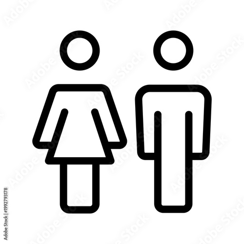 Public restroom icon modern sanitation facility, toilet service and hygiene infrastructure concept visual