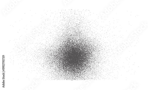Dark grey speckle pattern fading outwards white abstract black dots dust fade