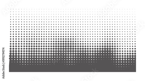 Graduated gray dots pattern fading to white gradient