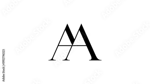 A ,AA Abstract Letters Logo Monogram, Initial Letter AA Logo Template Design, Aa Logo Vector