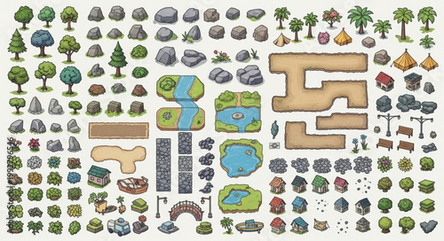 Collection of Isometric Game Assets for Fantasy Worlds.