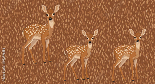 A stylized illustration depicting a deer's hoof print in a woodland setting. Evokes a sense of nature, wildlife, and tranquility, ideal for environmen