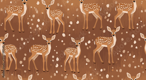 A charming illustration of a young deer, evoking a sense of tranquility and connection with nature. Ideal for children's books, environmental awarenes