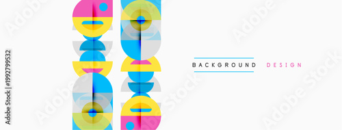 Abstract geometric shapes, vibrant colors, clean design. Minimalist pattern suitable for backgrounds, modern aesthetic.