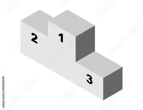 シンプルな表彰台のイラスト