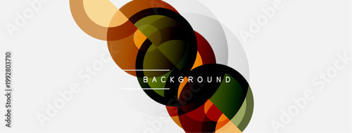 Abstract colorful circles overlap, creating dynamic visual effect. Modern design element for backgrounds, presentations.