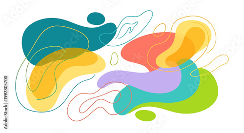 Colorful abstract shapes and lines 1.