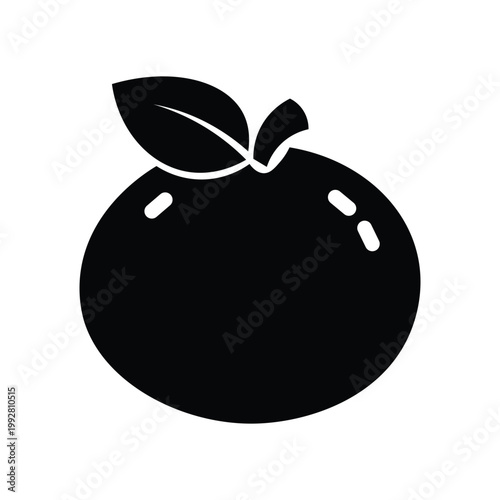 Fresh mandarin orange fruit icon