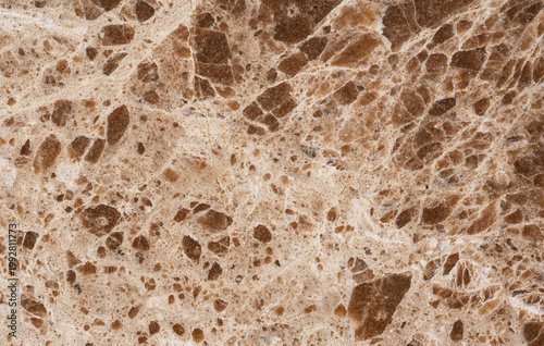 High resolution brown marble texture background with natural stone pattern, polished emperador marble surface