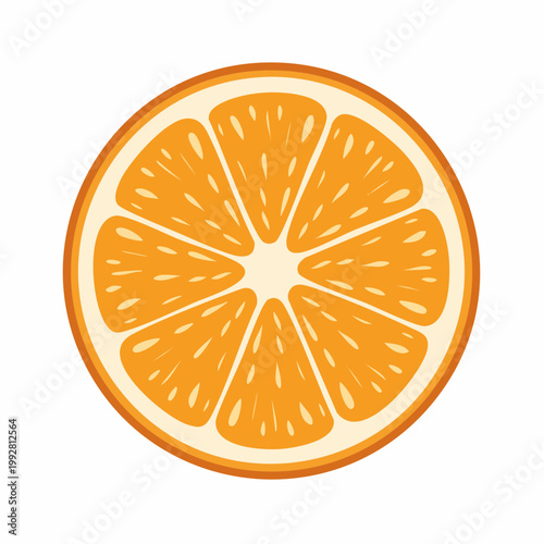 Illustration of a sliced orange