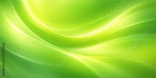 Smooth flowing green and blue waves create an abstract fractal pattern with digital motion lines for a sleek artistic wallpaper texture backdrop