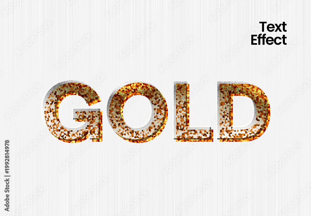 Gold Sprinkle Text Effect With Glitter Texture Stock Template | Adobe Stock
