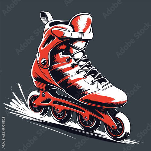 inline skate vector image