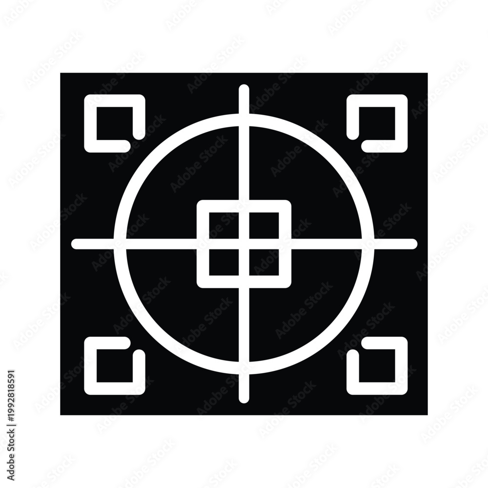 Obraz premium chinese window pattern square geometric icon