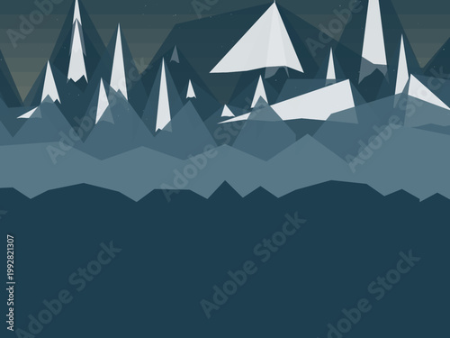 Mountain Peaks Scenic Landscape Adventure Background
