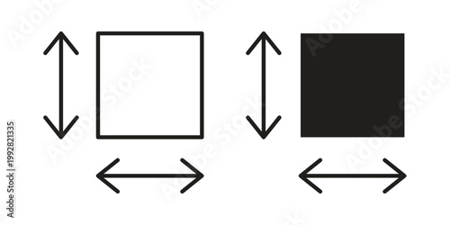Square Meter icon. Simple outline style for web and app. Vector icon