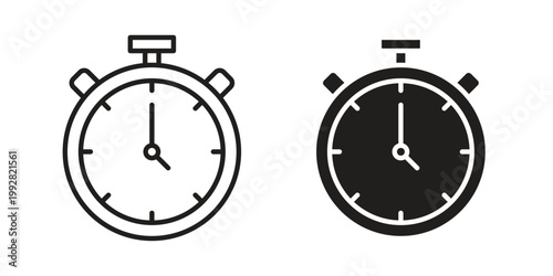 Stop watch icon. Simple outline style for web and app. Vector icon
