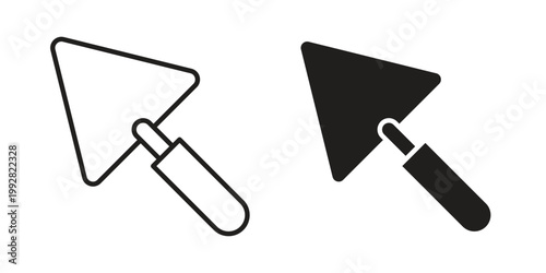 Trowel icon. Simple outline style for web and app. Vector icon
