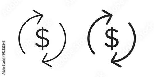 Turnover icon. Simple outline style for web and app. Vector icon