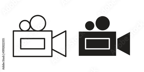 TV camera icon. Simple outline style for web and app. Vector icon