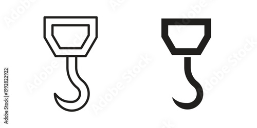 Winch hook icon. Simple outline style for web and app. Vector icon