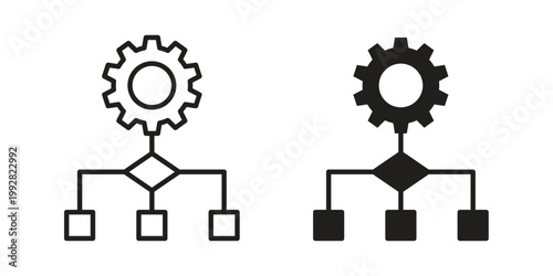 Workflow process icon. Simple outline style for web and app. Vector icon
