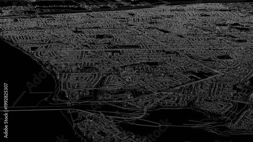 3D looped animation of city - St. Catharines Canada