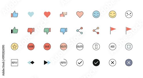 Collection of social media icons 13.