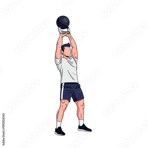 Man doing medicine ball exercise outdoors.