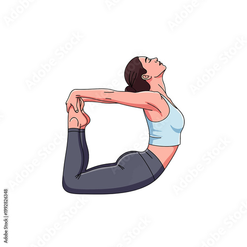 Woman doing yoga in studio 1.