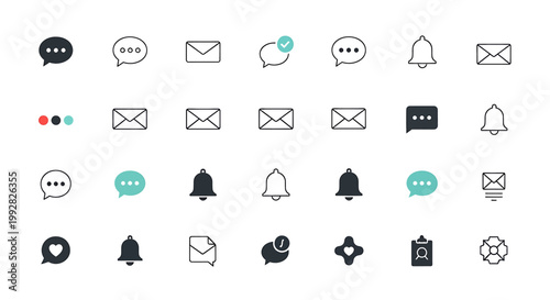 Collection of chat and message icons 3.
