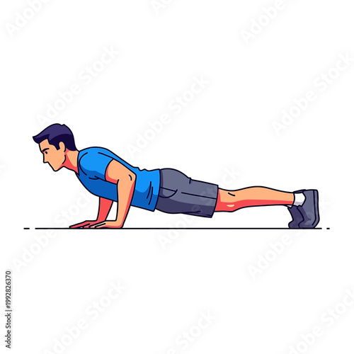 Man doing push up exercise 9.