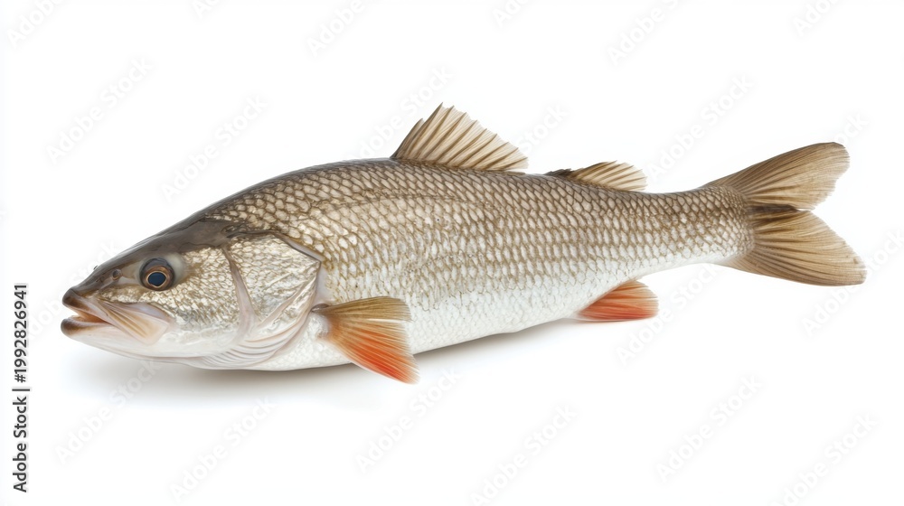 Fototapeta premium Detailed Barbel Fish Isolated on White Background