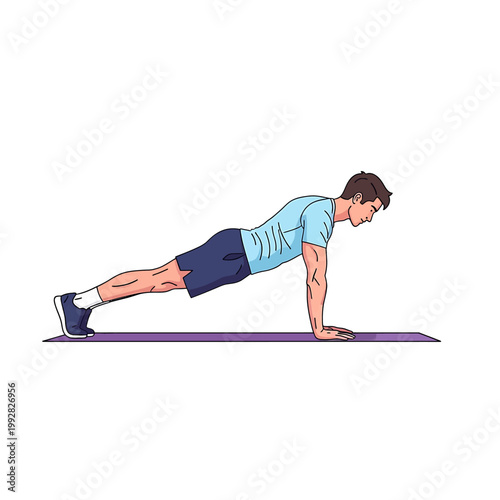 Man doing push up exercise 4.