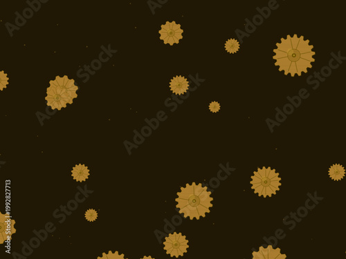 Steampunk Gears Mechanical Pattern Industrial Background