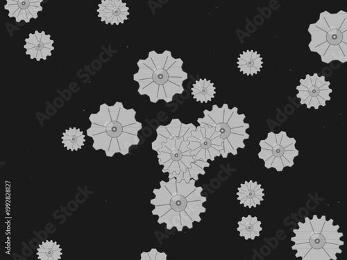 Steampunk Gears Mechanical Pattern Industrial Background