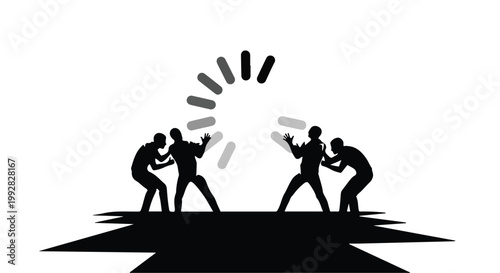 business competition teamwork strategy concept