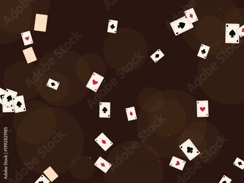 Poker Playing Cards Suits Pattern Background