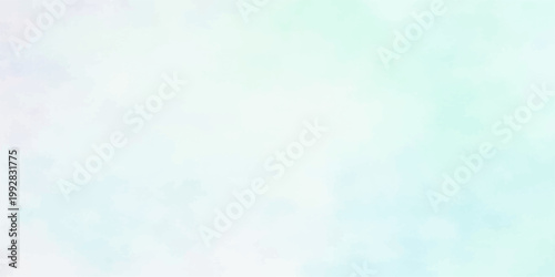 Abstract blue watercolor art on textured vintage paper creates a seamless grunge backdrop with light green pattern design and blank copy space