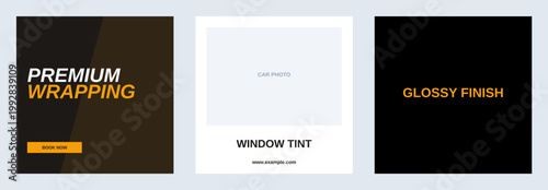 Car Wrapping and Window Tint Design Template Bundle