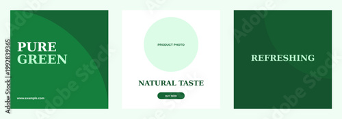 Organic Tea Beverage Design Template Bundle
