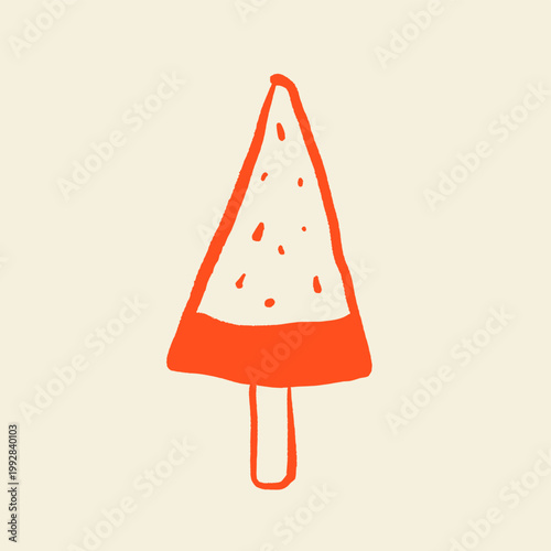 Hand-drawn illustration of ice cream desserts in doodle style. Perfect for cafe menus, packaging, posters dessert branding projects, summer snacks, refreshing desserts, and sweet food