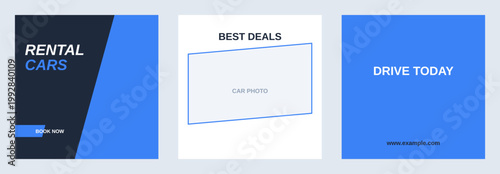 Car Rental Automotive Service Design Template Bundle