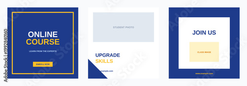 Education Online Course Design Template Bundle