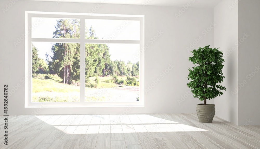 Fototapeta premium empty room with window