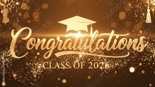 Celebration of Academic Achievement for the Graduation Class of 2026 with Glittering Confectionery Effects