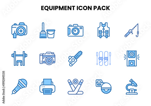 Equipment Two Colour Icons Pack