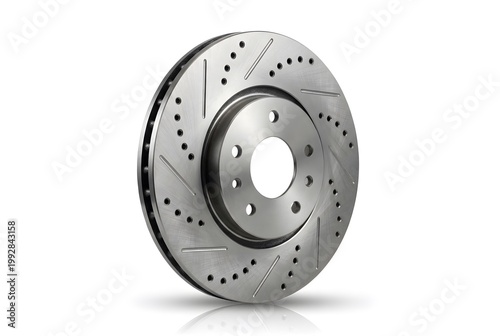 Automotive Brake Disc Isolated on White Background Precision Part