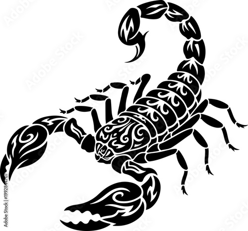 Scorpion silhouette vector illustration